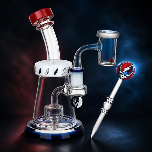 Grateful Dead x Pulsar Lightning Bell Dab Rig Set