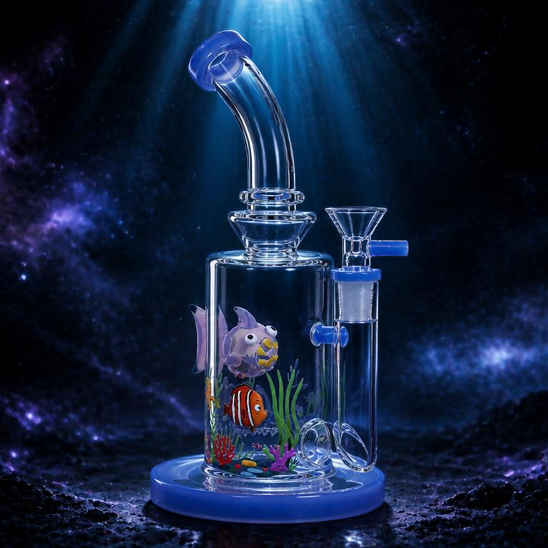 Fish Out of Water Glass Water Pipe